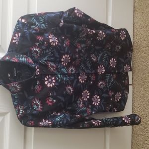 Express Small Extra Slim Fit Long Sleeve Button Down Drews Shirt - Floral